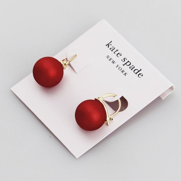 Kate Spade Red Bead Stud Earrings - Picture 4 of 5
